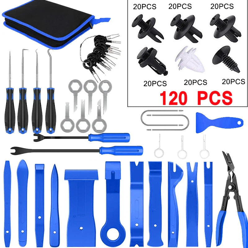Car Trim Removal Tool Kit 5/11/41/161-Piece Auto Interior Door Panel Radio Stereo Dash Tools