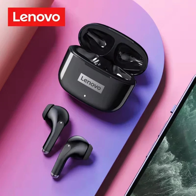 Lenovo LP40 Pro Bluetooth V5.3 Earphones Anti-sweat Lightweight Headphones Compatible With Smart Phone Laptop Computer Earbuds