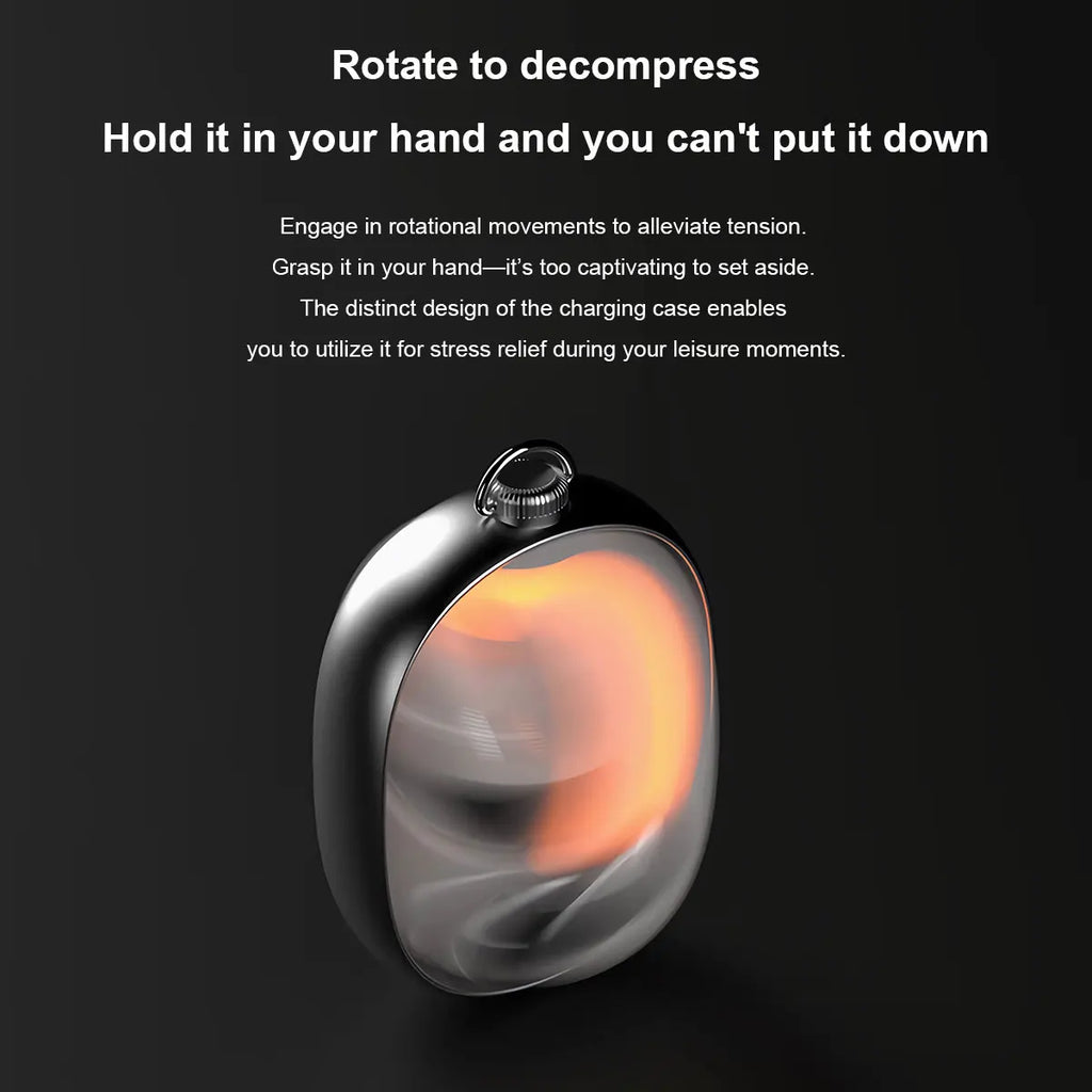 MINISO M99 Open Earphone Bluetooth 5.4 ANC Noise-Cancelling Sport Wireless Headphones IPX5 Waterproof Orange Glowing Earbuds
