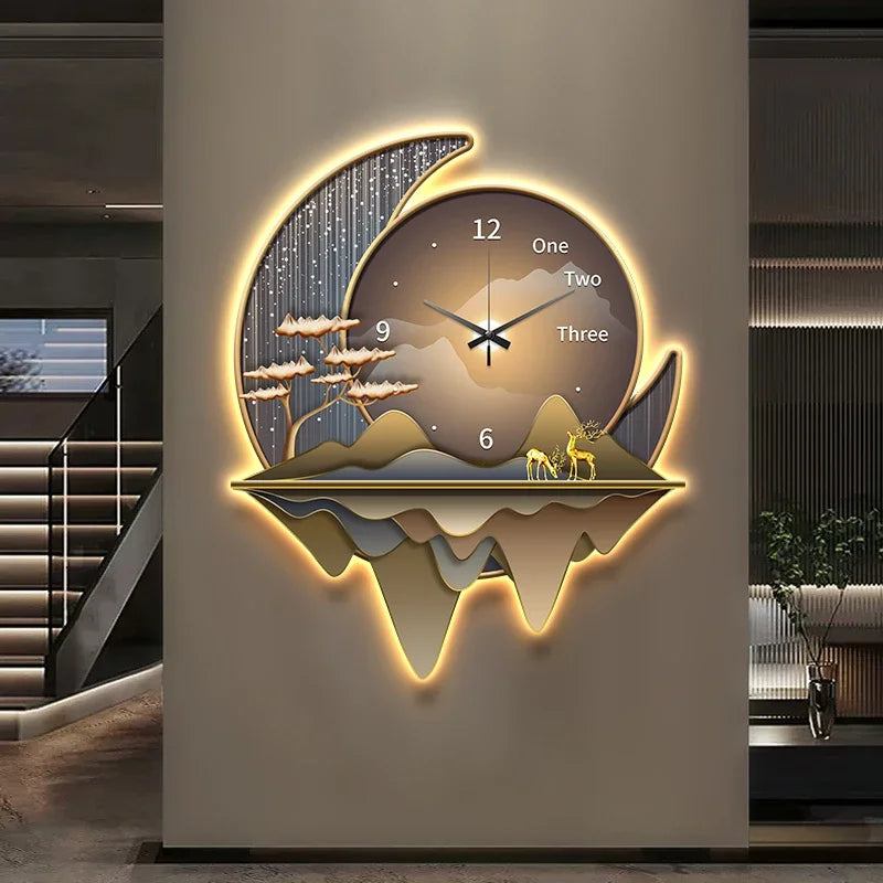 Dlight Decor Clock Wall Light with Luxury Crystal Glow