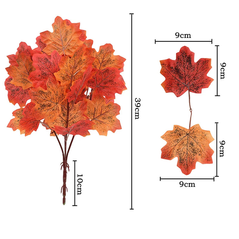 Dlight Decor 39cm Maple Leaf Branch for Autumn and Halloween Decor