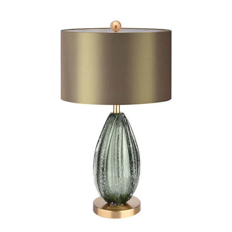 Modern Oversized Glass Table Lamp - Stylish Bedside Lighting for Living Room and Bedroom
