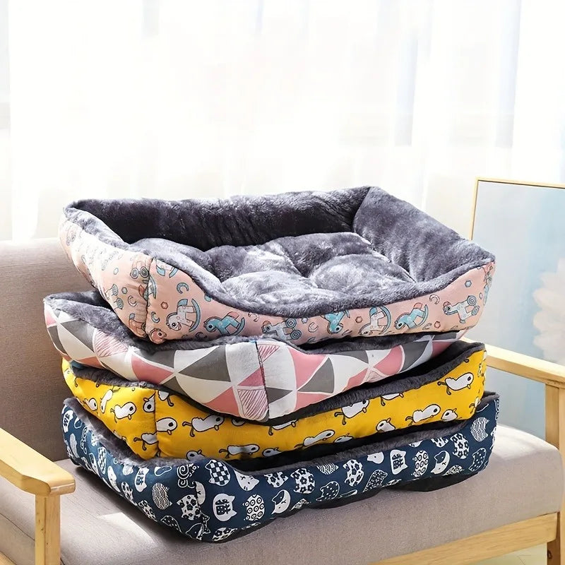 Plush Pet Bed Sofa Mat – Soft Winter Dog & Cat Cushion, Breathable & Washable, Small/Medium/Large