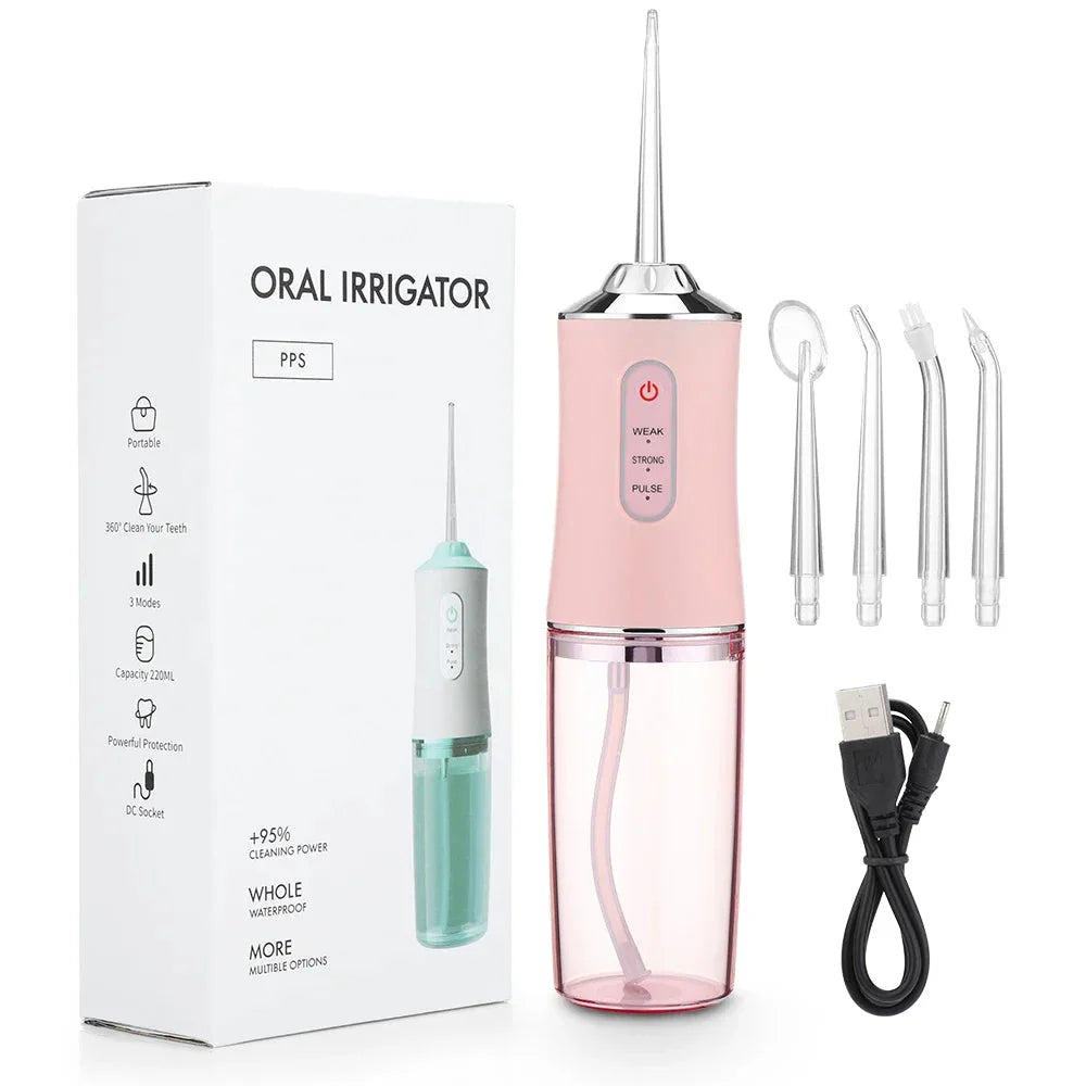 Portable Oral Irrigator - Dental Water Flosser for Teeth Cleaning & Whitening