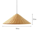 Minimalist Rattan Dou Pendant Light - Hand-Knitted Elegance for Dining, Living, and Kitchen Spaces