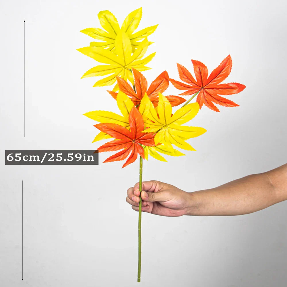 Dlight Decor 77cm Autumn Maple Leaf Branch for Fall Display