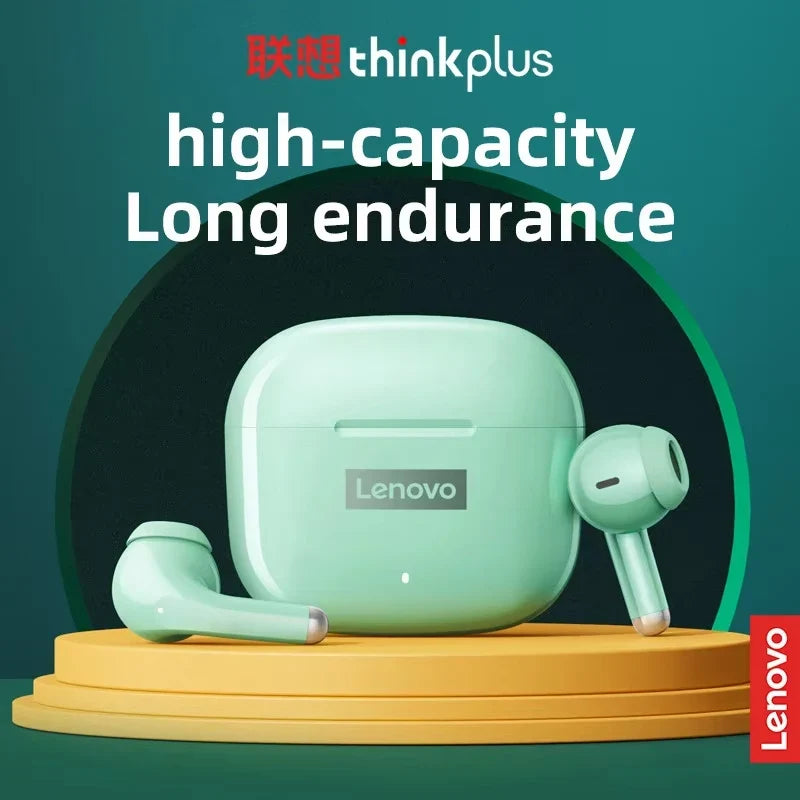 Lenovo LP40 Pro Bluetooth V5.3 Earphones Anti-sweat Lightweight Headphones Compatible With Smart Phone Laptop Computer Earbuds