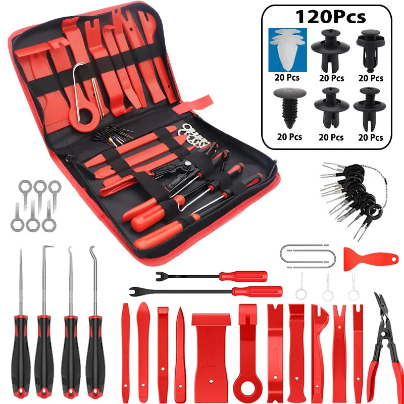 Car Trim Removal Tool Kit 5/11/41/161-Piece Auto Interior Door Panel Radio Stereo Dash Tools