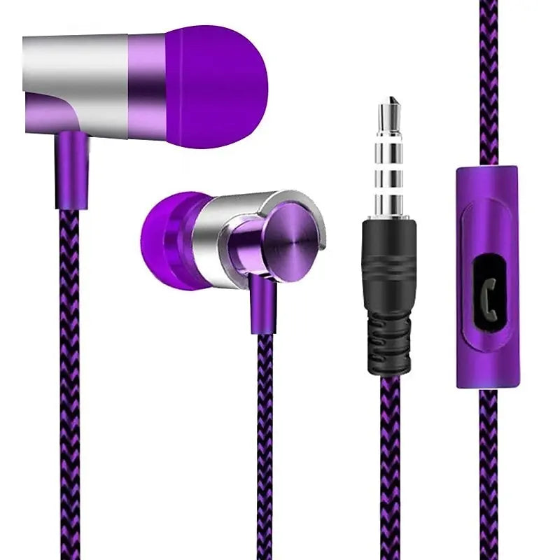 9D Stereo Wired Headphones Bass With Mic Earphone In-ear Headphones 3.5mm Wired Earphone Earbud Phone Headset For Xiaomi Realme
