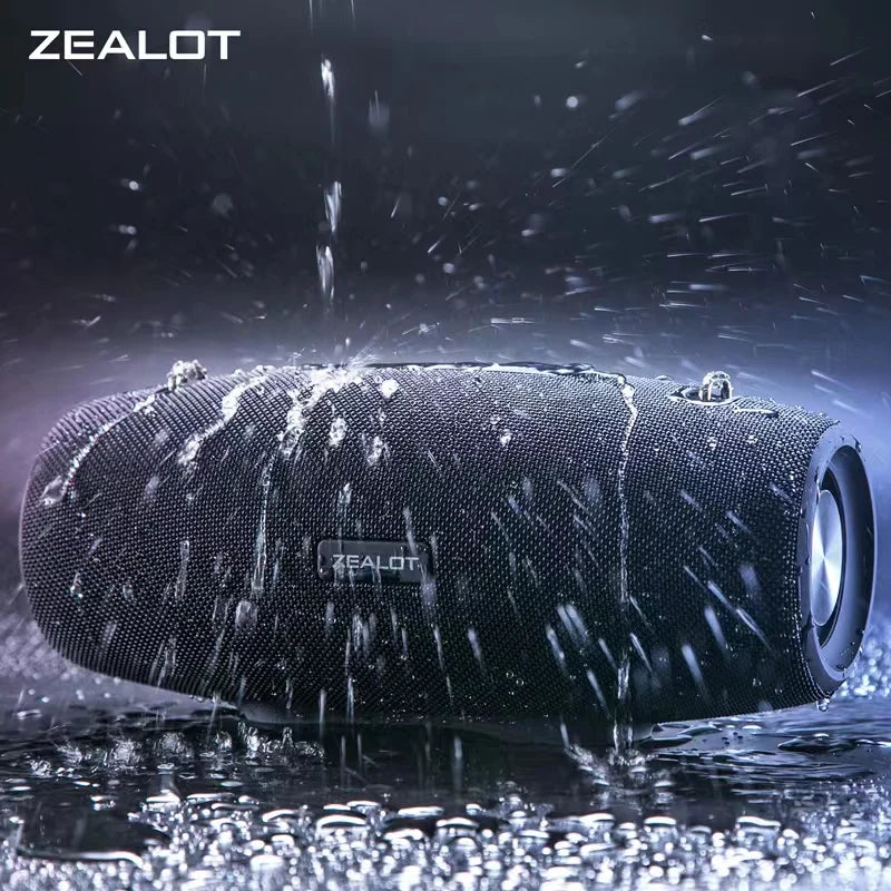 Portable Waterproof Bluetooth Speaker with Shoulder Strap, Loud Stereo and Deep Bass, 40-Hour Playtime, 14400mAh Battery