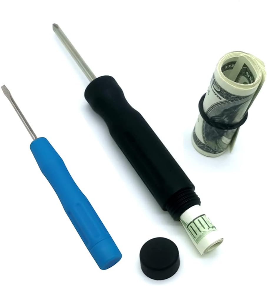 Screwdriver Diversion Safes (2 Pack) - Realistic looking Philips head & Flat Head Screwdrivers with Secret compartment to hide valuables