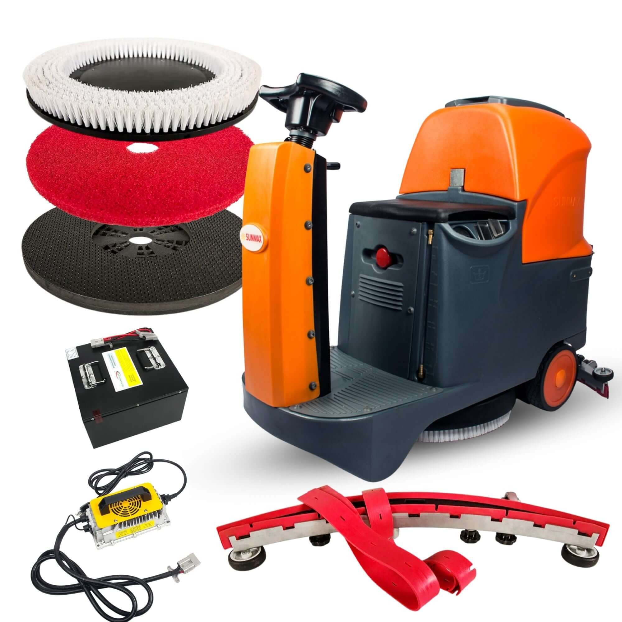 RT70+ Industrial Ride-On Floor Scrubber, 22" Brush Cleaning Path, Lithium Battery