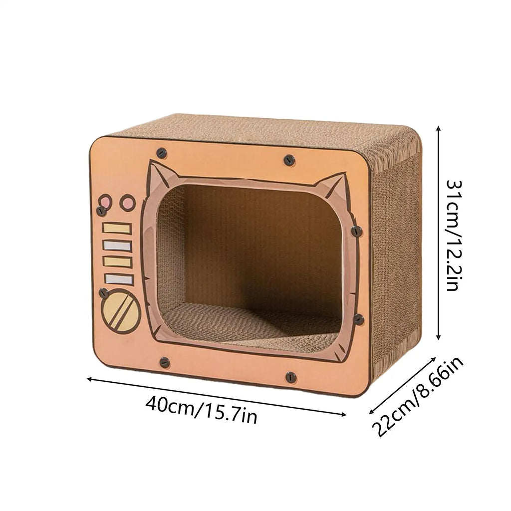Cardboard Cat House Non-Slip Bottom Pet Supplies Cardboard Cat Scratcher Pet Bed For Furniture Protector Play Exercise