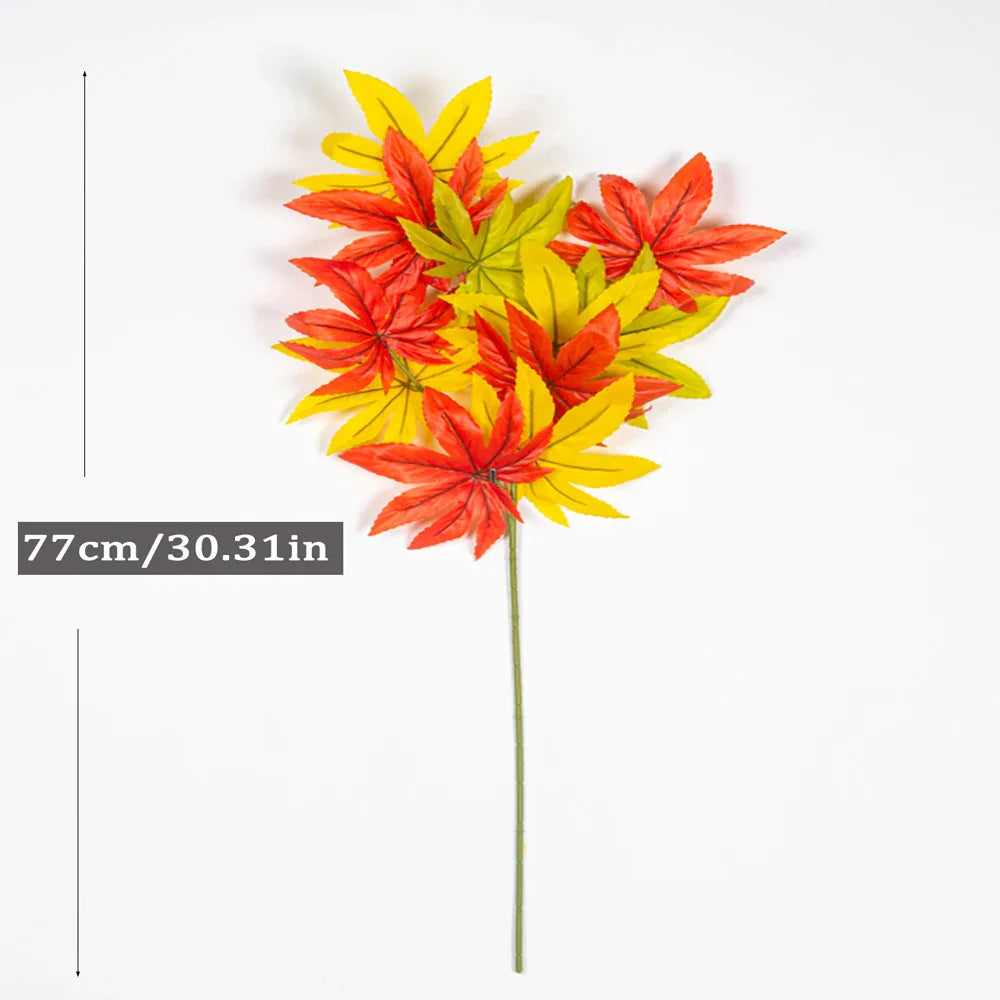Dlight Decor 77cm Autumn Maple Leaf Branch for Fall Display
