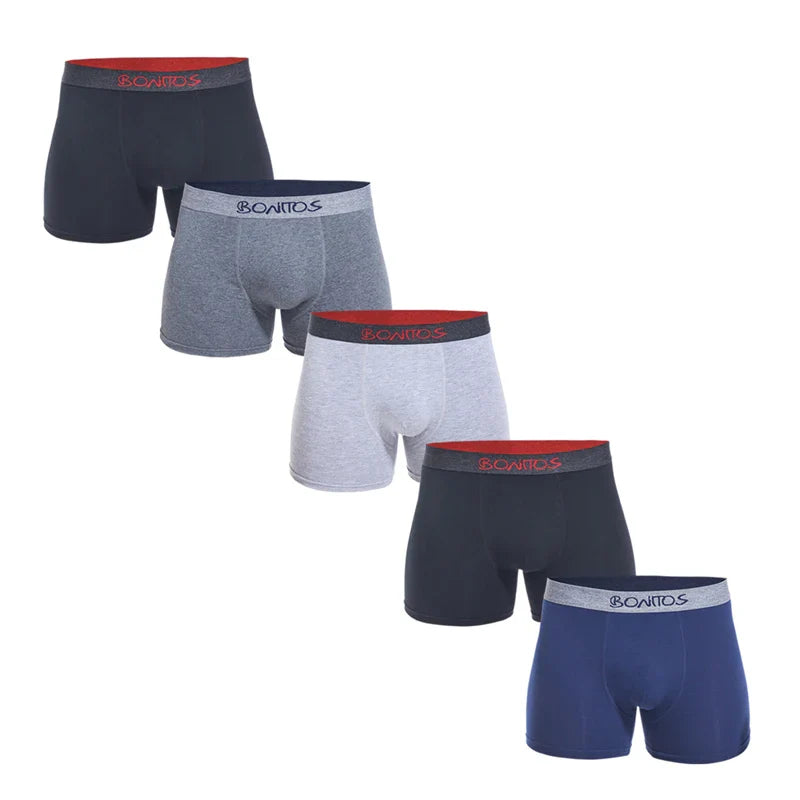 5Pcs Men's Cotton Underwear Short Boxers