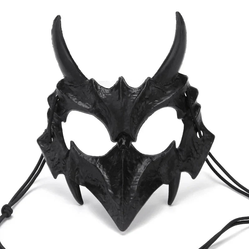 Halloween Half-Face Mask - Dragon, Tiger, Tengu, Wolf, and Skull Designs