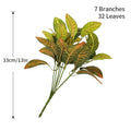 Dlight Decor 33cm Tropical Plant with Codiaeum and Scindapsus Leaves