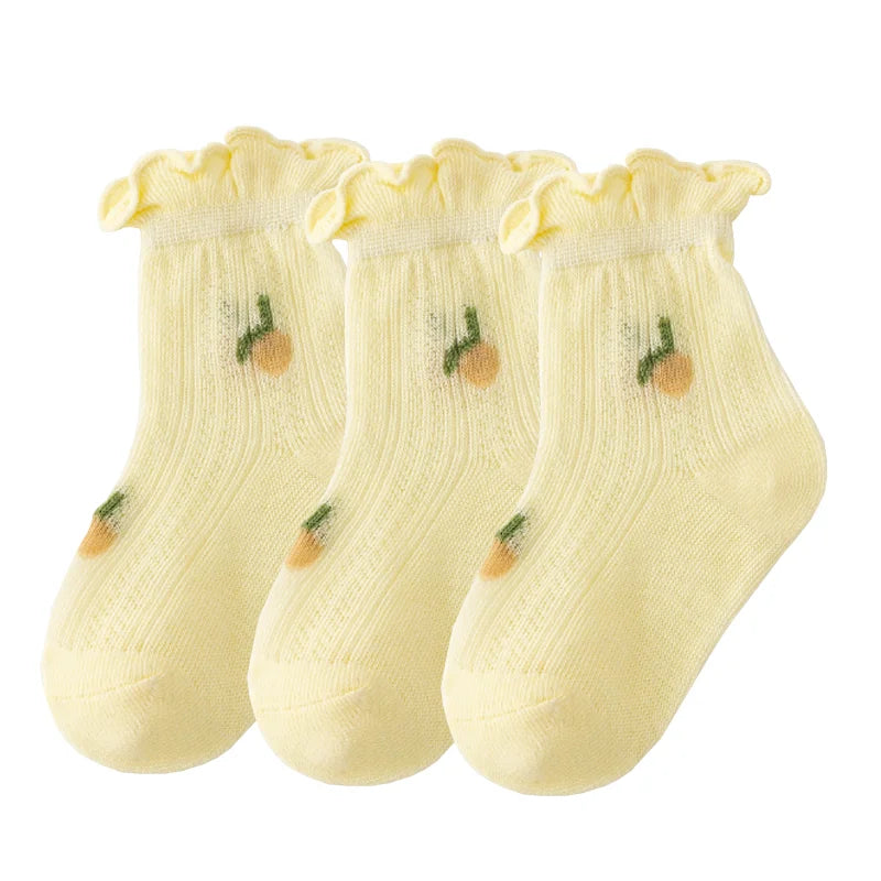 3Pair/lot New Newborn Baby Socks Summer Thin Casual Kids' Baby