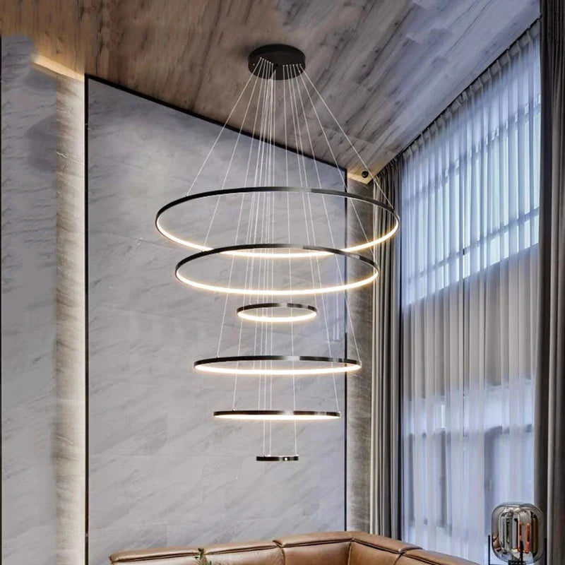 Nordic home decoration, stair chandelier, living room bedroom and dining room Pendant lights, ceiling light, indoor lighting