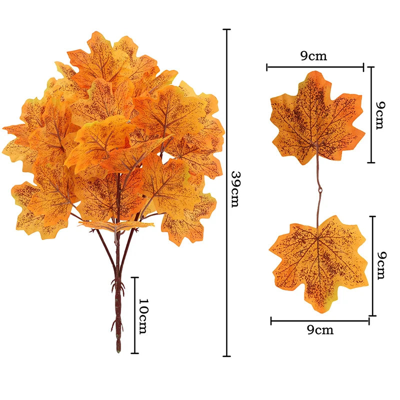 Dlight Decor 39cm Maple Leaf Branch for Autumn and Halloween Decor