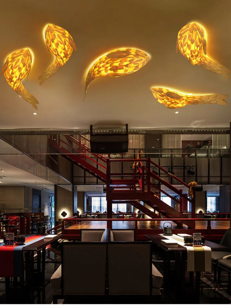 Dlight Decor Japanese Fish Wall Lamp Sculpture