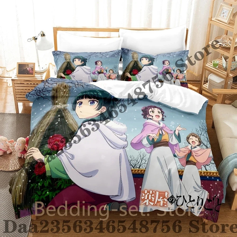 2026 The Apothecary Diaries Bedding Set Single Twin Full Queen King Size Bed Set Bedroom Duvetcover Sets Anime Bed Sheet Set