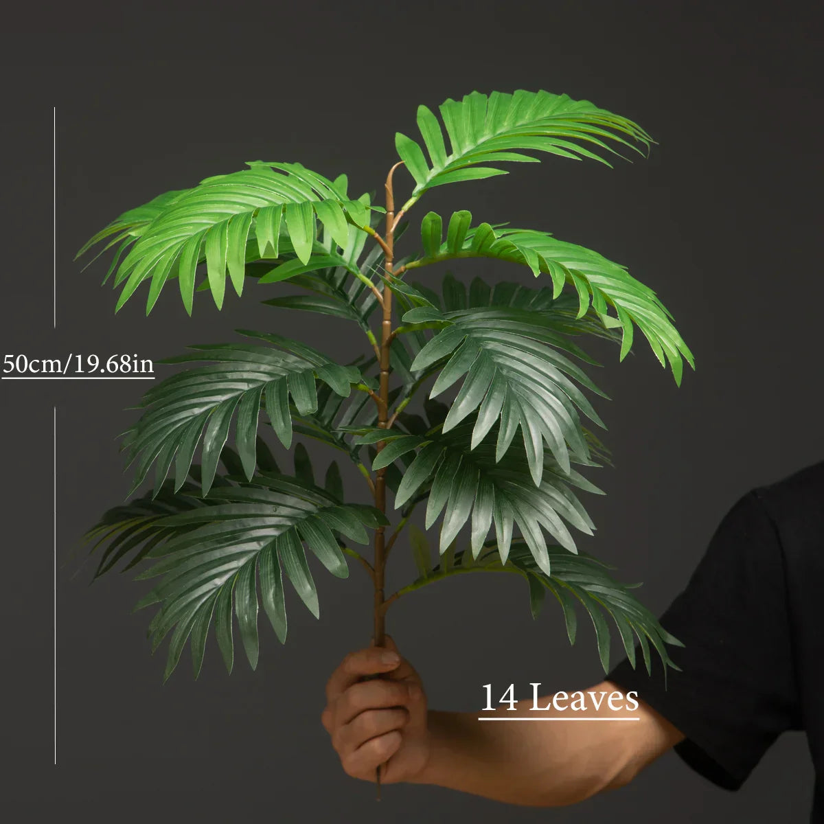 Dlight Decor 50cm Palm Tree with 14 Tropical Leaves