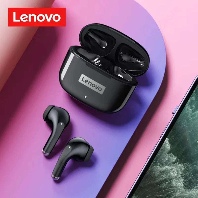 Lenovo LP40 Pro Bluetooth V5.3 Earphones Anti-sweat Lightweight Headphones Compatible With Smart Phone Laptop Computer Earbuds