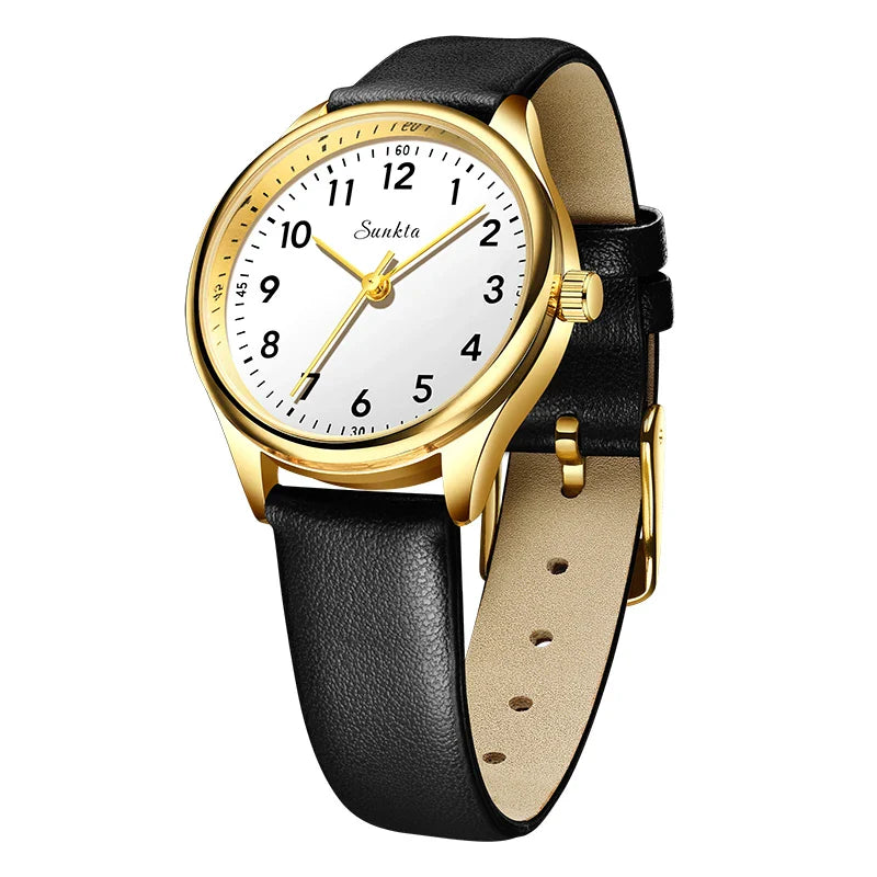 Gold Stainless Steel Women's Watch Quartz Minimalist
