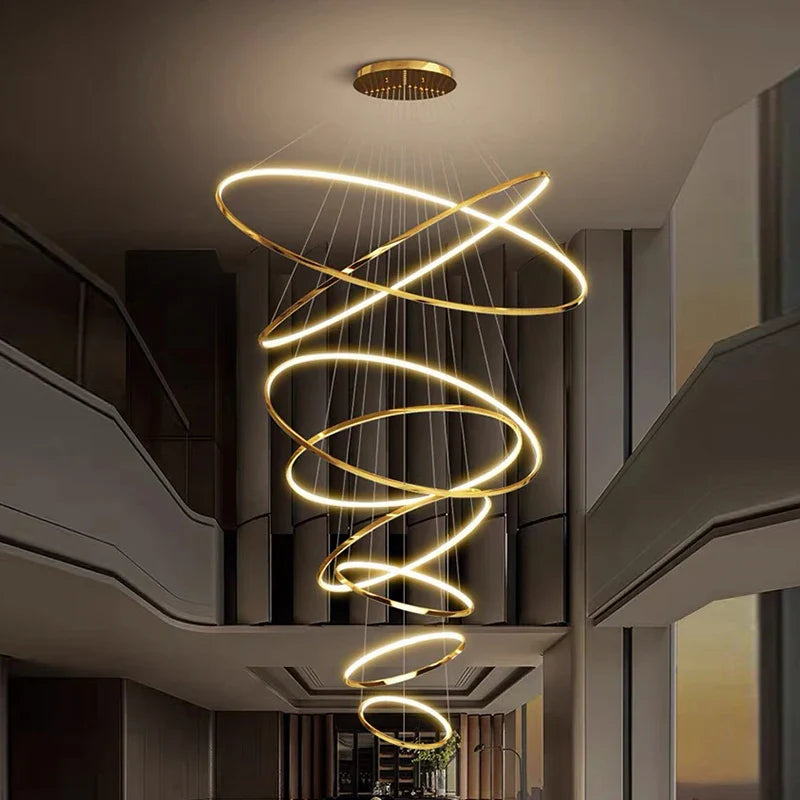 Nordic home decoration, stair chandelier, living room bedroom and dining room Pendant lights, ceiling light, indoor lighting