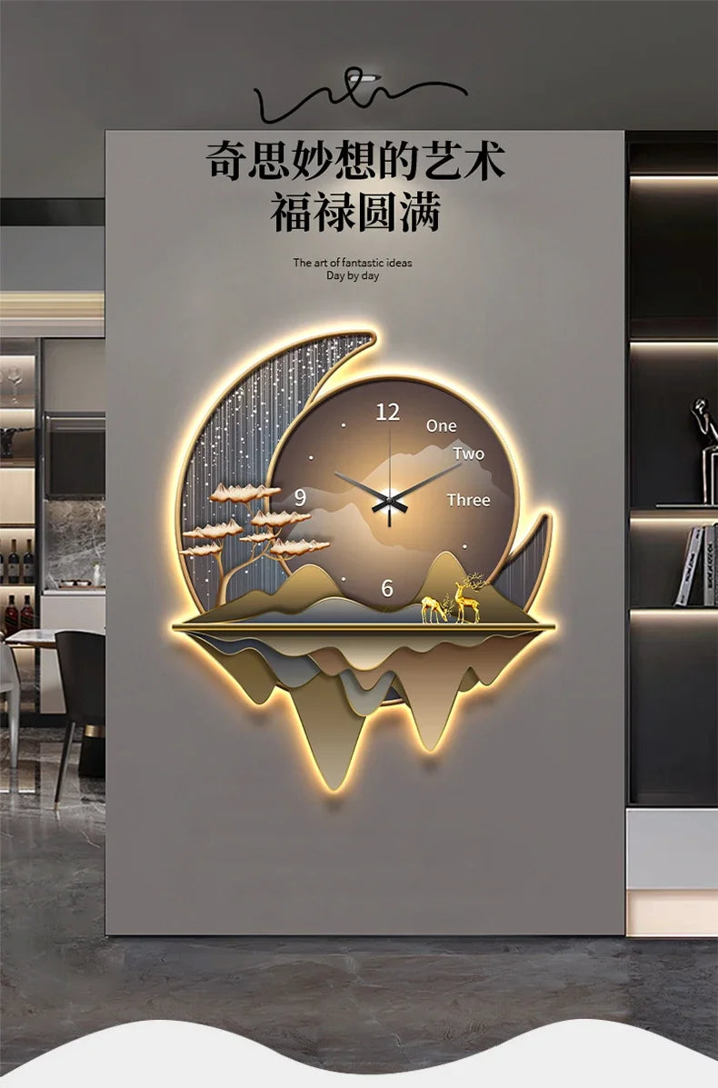 Dlight Decor Clock Wall Light with Luxury Crystal Glow