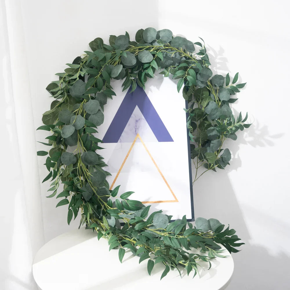 Dlight Decor 200cm Eucalyptus Vine with Willow Leaves for Hanging Decor