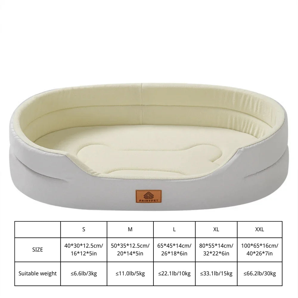 Winter Waterproof Orthopedic Foam Dog Beds for Small Medium Large Dogs Durable Dog Sofa The Pet Bed Washable Removable Cover