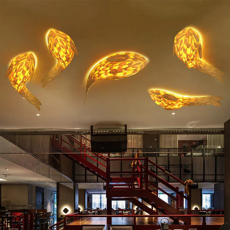 Dlight Decor Japanese Fish Wall Lamp Sculpture