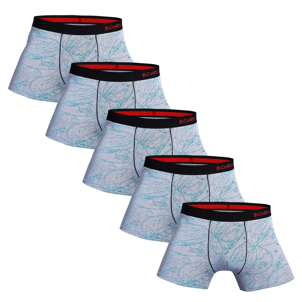 5pcs Pack Men Cotton Underwear Boxers
