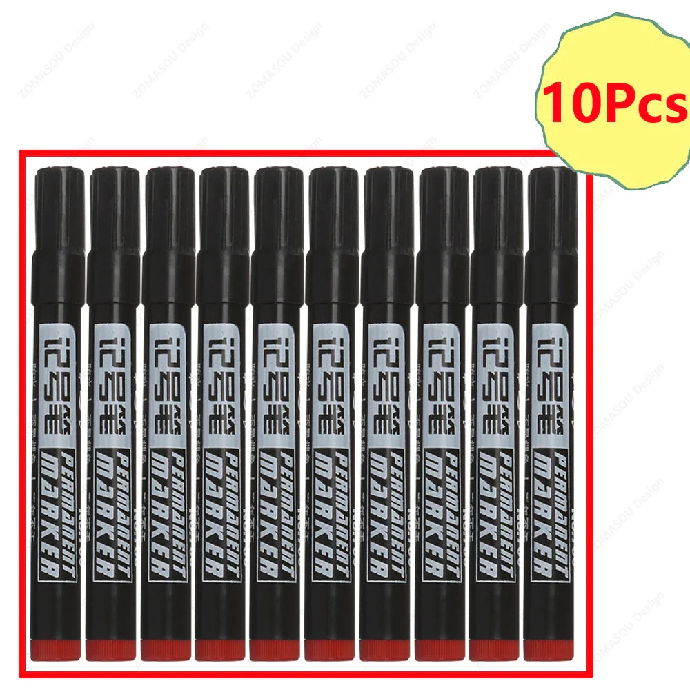 Waterproof Oil-Based Permanent Marker Pens - Quick-Dry Black Blue Red for Metal, Glass & Paper (Bulk 1–100 pcs)