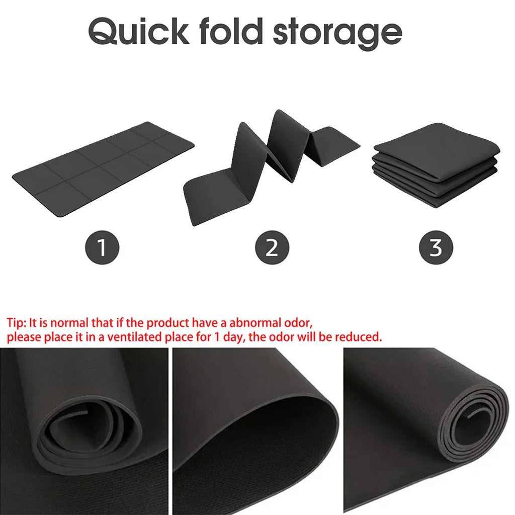 Foldable Yoga Mat Eco Friendly EVA Folding Travel Fitness Exercise Mat 3mm/4mm/6mm Thicknesses for Yoga Pilates & Floor Workouts