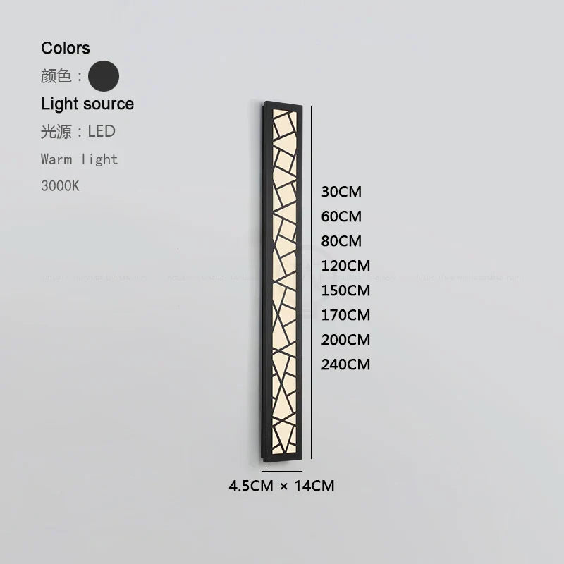 Stylish Waterproof LED Tall Wall Lamp - Illuminate Your Garden Villa and Porch with Elegance