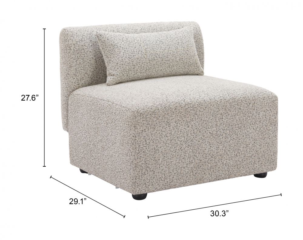 Simu Textured Fabric Middle Chair