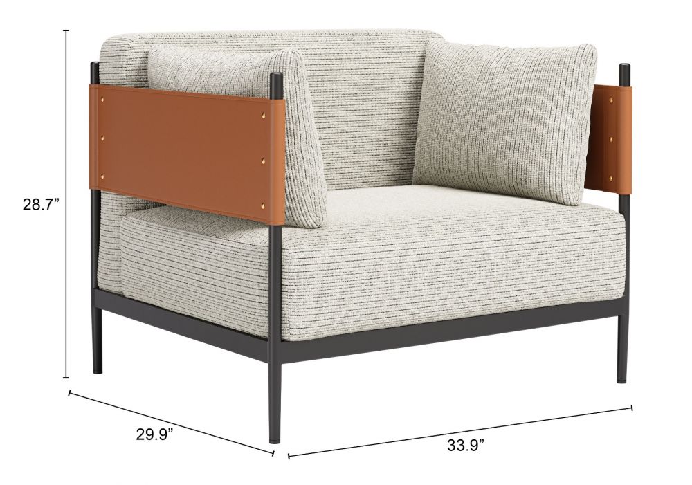 Stirbe Faux Leather Armchair