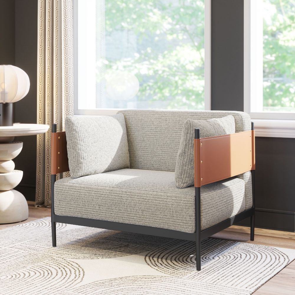Stirbe Faux Leather Armchair
