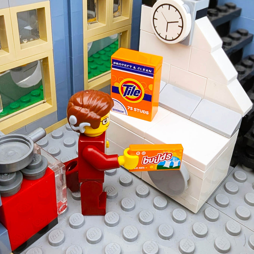 "Tile" Laundry Detergent - Minifig Accessory - Custom Printed - Made Using LEGO® Parts
