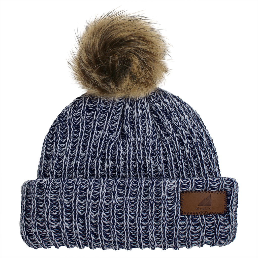 Toddler Acrylic Ribbed Cuff with Pom Hat