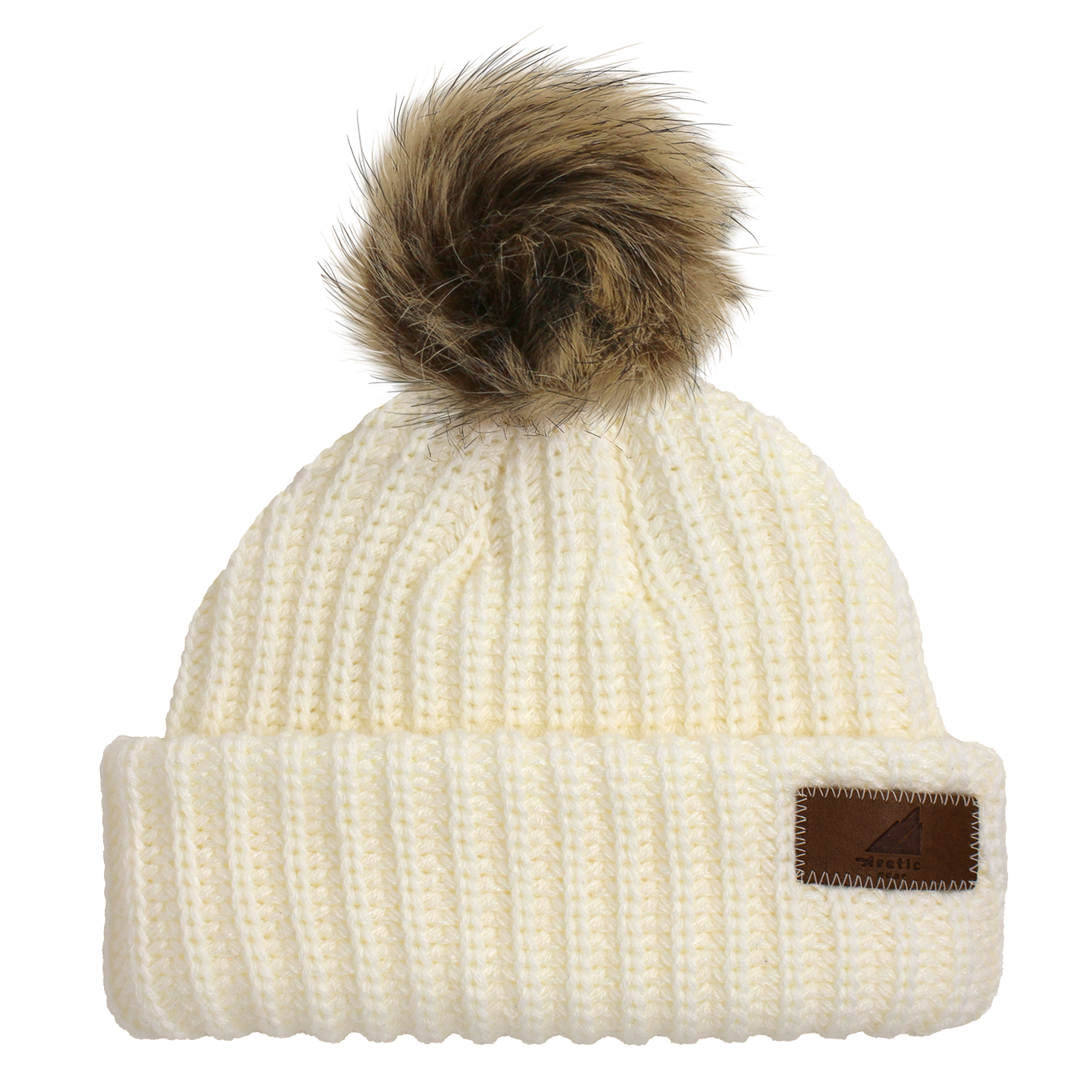 Toddler Acrylic Ribbed Cuff with Pom Hat