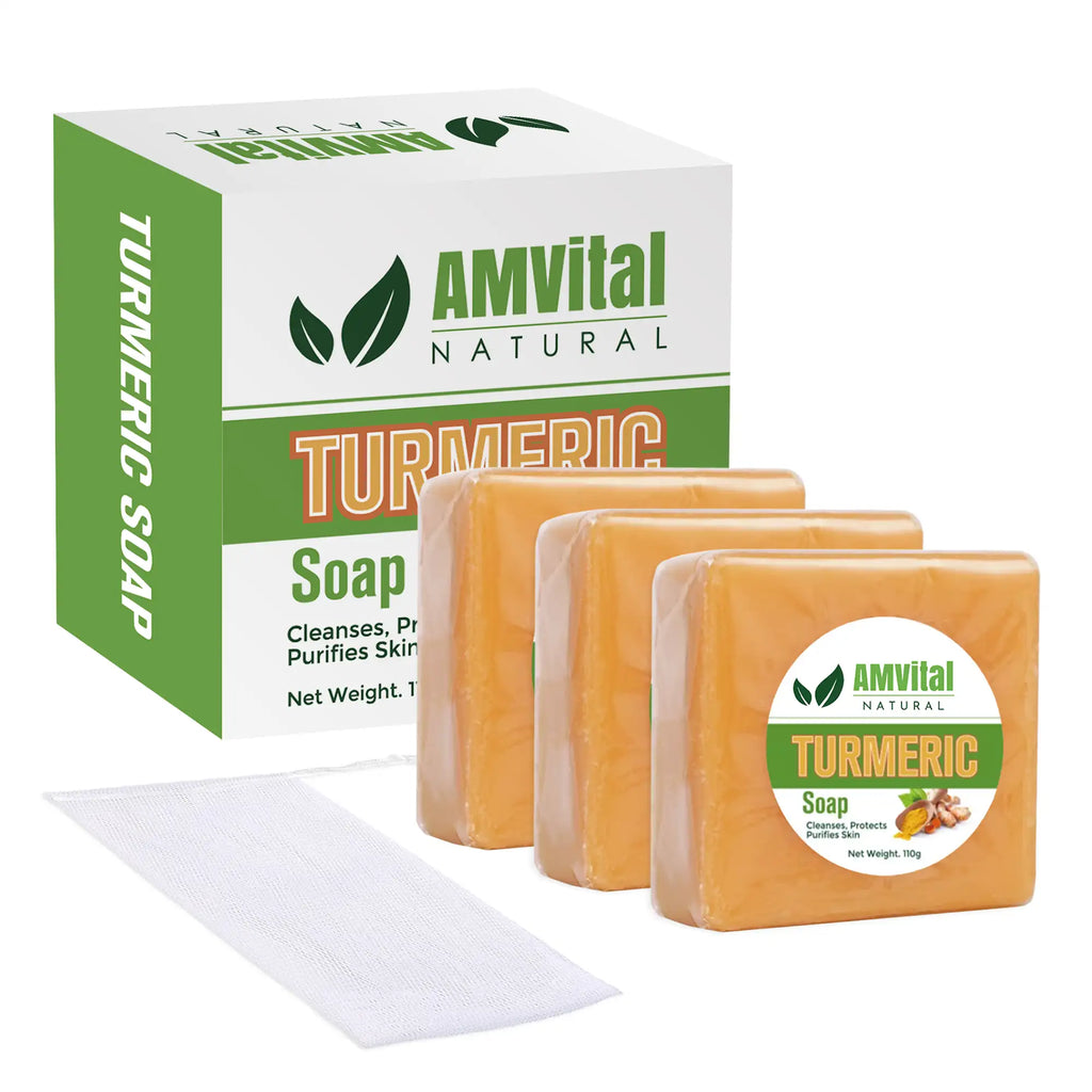 Turmeric Soap Bar for Glowing Skin (3-Pack)