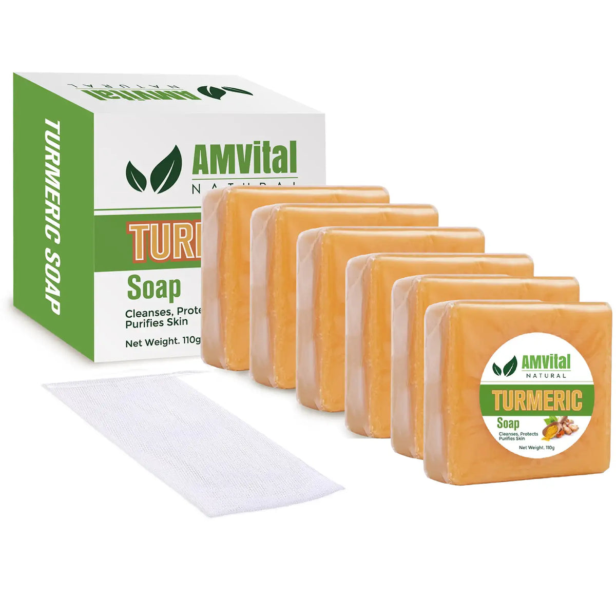 Turmeric Soap Bar for Glowing Skin (6-Pack)