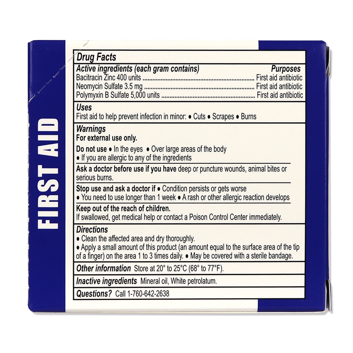 Triple Antibiotic Ointment, 0.5gm, 25 per box