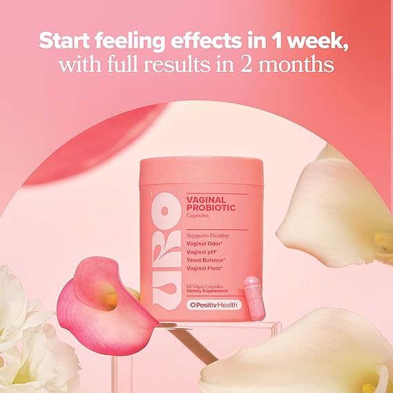 URO Vaginal Probiotics for Women pH Balance with Prebiotics & Lactobacillus Probiotic Blend - Women's Vaginal Health Supplement - Promote Healthy Vaginal Odor & Vaginal Flora, 60 Count