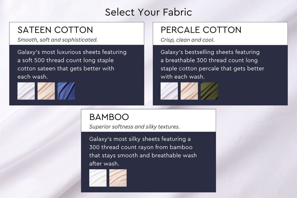 Smooth Sateen Cotton Bed Sheets