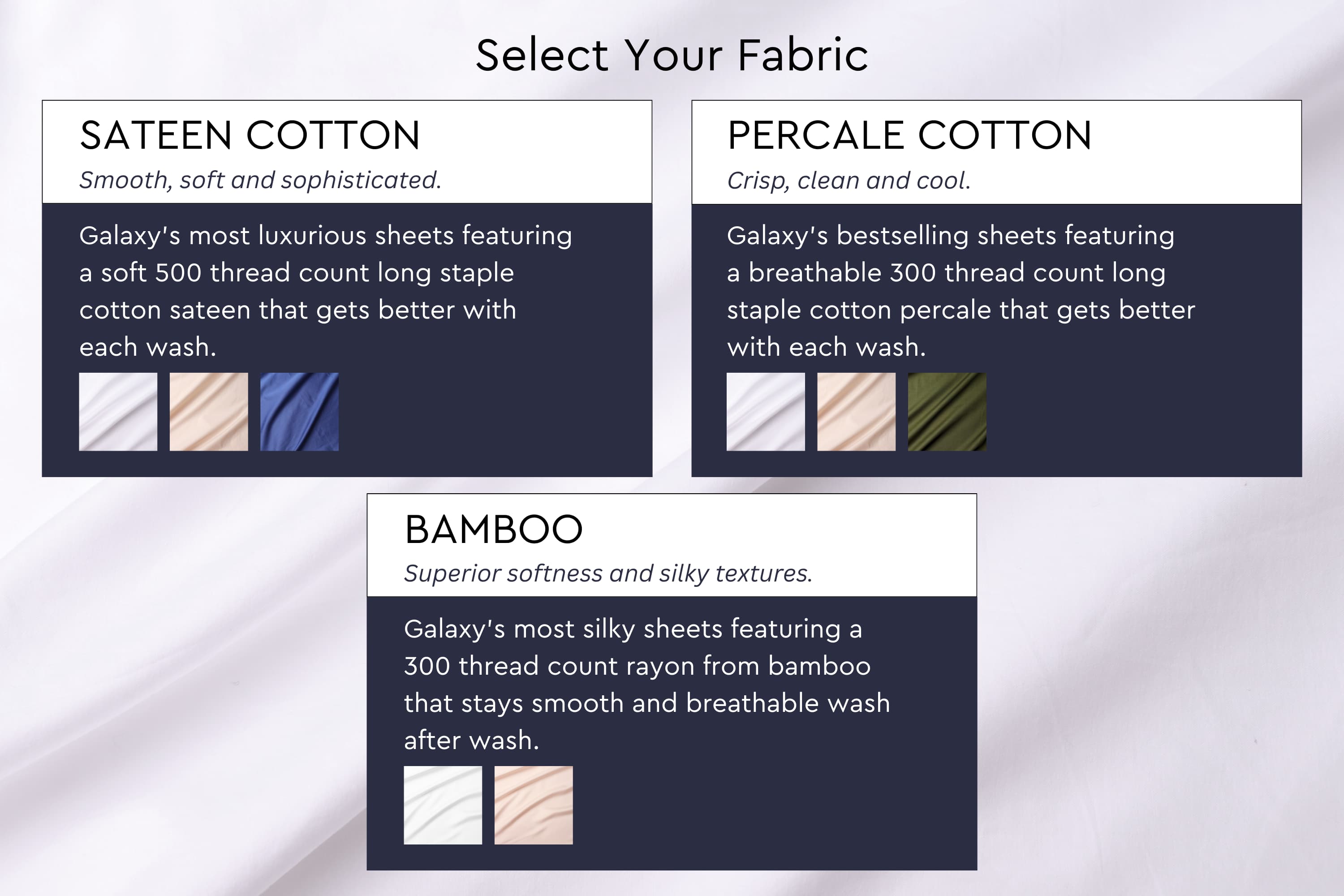 Smooth Sateen Cotton Bed Sheets